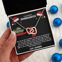 To My Sweet Granddaughter - Interlocking Hearts Necklace Gift Set - SLDDL0049 - Sunshine Letters Co