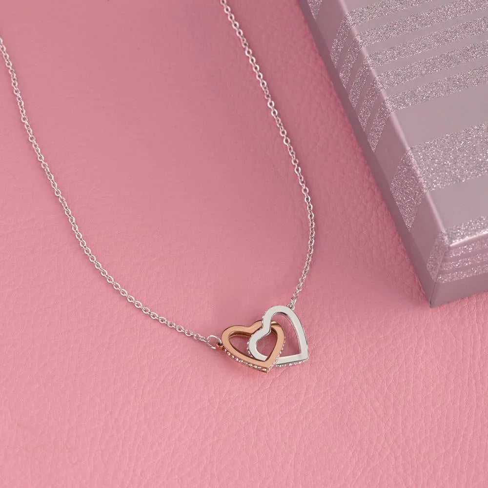 To My Beautiful Granddaughter - Interlocking Hearts Necklace Gift Set - SLDDL0013 - Sunshine Letters Co