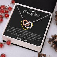 To My Daughter - Interlocking Hearts Necklace Gift Set - SLDDL0047 - Sunshine Letters Co