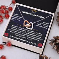 To My Granddaughter - Interlocking Hearts Necklace Gift Set - SLDDL0086 - Sunshine Letters Co