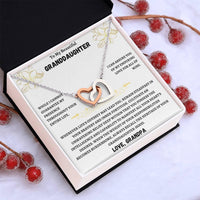 To My Beautiful Granddaughter - Interlocking Hearts Necklace Gift Set - SLDDL0011 - Sunshine Letters Co