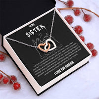 To My Sister - Interlocked Hearts Gift Set - SLDDL0025 - Sunshine Letters Co