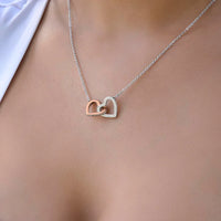 To My Daughter - Interlocking Hearts Necklace - Gift Set - SLDDL0100 - Sunshine Letters Co