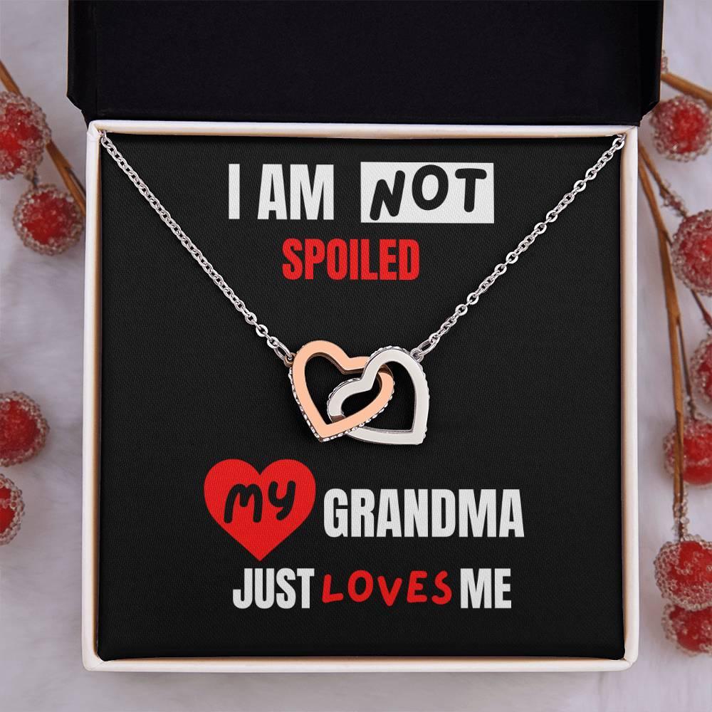 To My Granddaughter - Interlocking Hearts Necklace Gift Set - SLDDL0054 - Sunshine Letters Co