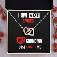 To My Granddaughter - Interlocking Hearts Necklace Gift Set - SLDDL0054 - Sunshine Letters Co
