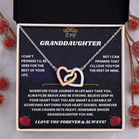 To My Granddaughter - Interlocking Hearts Necklace Gift Set - SLDDL0086 - Sunshine Letters Co