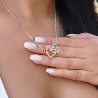 To My Beautiful Granddaughter - Interlocking Hearts Necklace Gift Set - SLDDL0011 - Sunshine Letters Co