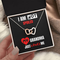 To My Granddaughter - Interlocking Hearts Necklace Gift Set - SLDDL0054 - Sunshine Letters Co