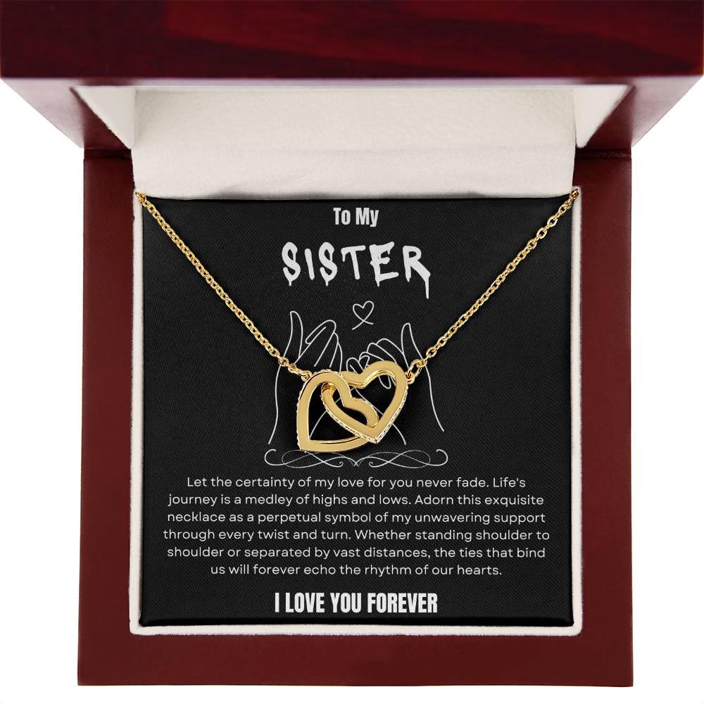 To My Sister - Interlocked Hearts Gift Set - SLDDL0026 - Sunshine Letters Co