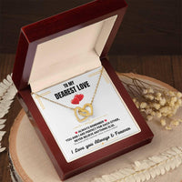To My Dearest Love - Interlocking Hearts Necklace - Gift Set - SLDDL0061 - Sunshine Letters Co