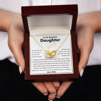 To My Beautiful Daughter - Interlocking Hearts Necklace Gift Set - SLDDL0046 - Sunshine Letters Co