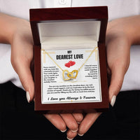 To My Dearest Love - Interlocking Hearts Necklace - Gift Set - SLDDL0059 - Sunshine Letters Co