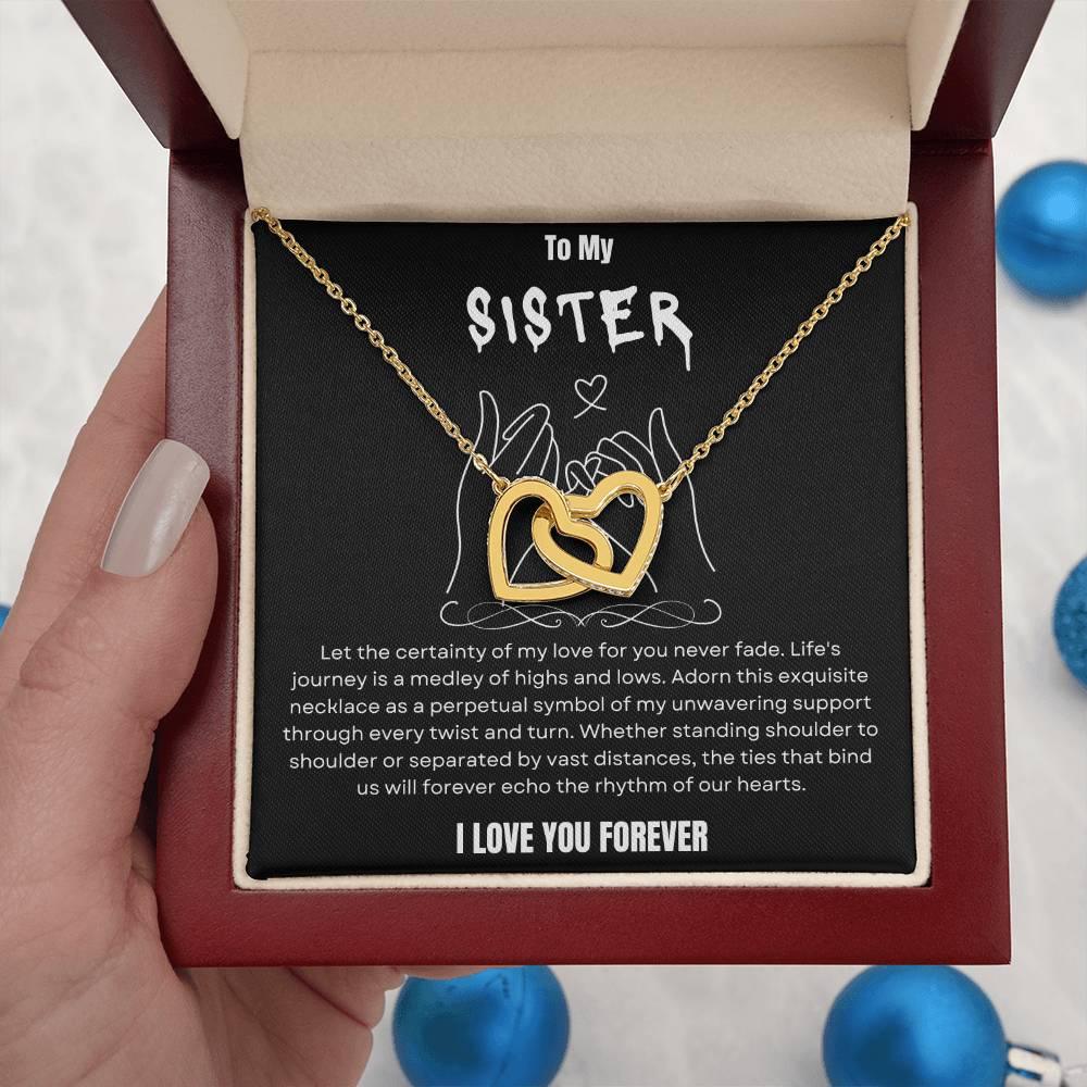 To My Sister - Interlocked Hearts Gift Set - SLDDL0026 - Sunshine Letters Co