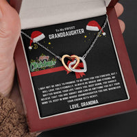 To My Sweet Granddaughter - Interlocking Hearts Necklace Gift Set - SLDDL0049 - Sunshine Letters Co