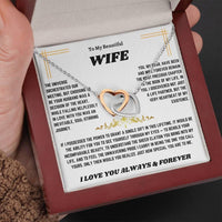 To My Beautiful Wife - Interlocking Hearts Necklace Gift Set - SLDDL0018 - Sunshine Letters Co