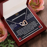 To My Granddaughter - Interlocking Hearts Necklace Gift Set - SLDDL0086 - Sunshine Letters Co