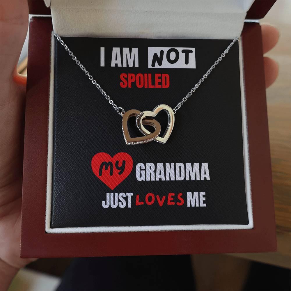 To My Granddaughter - Interlocking Hearts Necklace Gift Set - SLDDL0054 - Sunshine Letters Co
