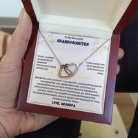 To My Beautiful Granddaughter - Interlocking Hearts Necklace Gift Set - SLDDL0011 - Sunshine Letters Co