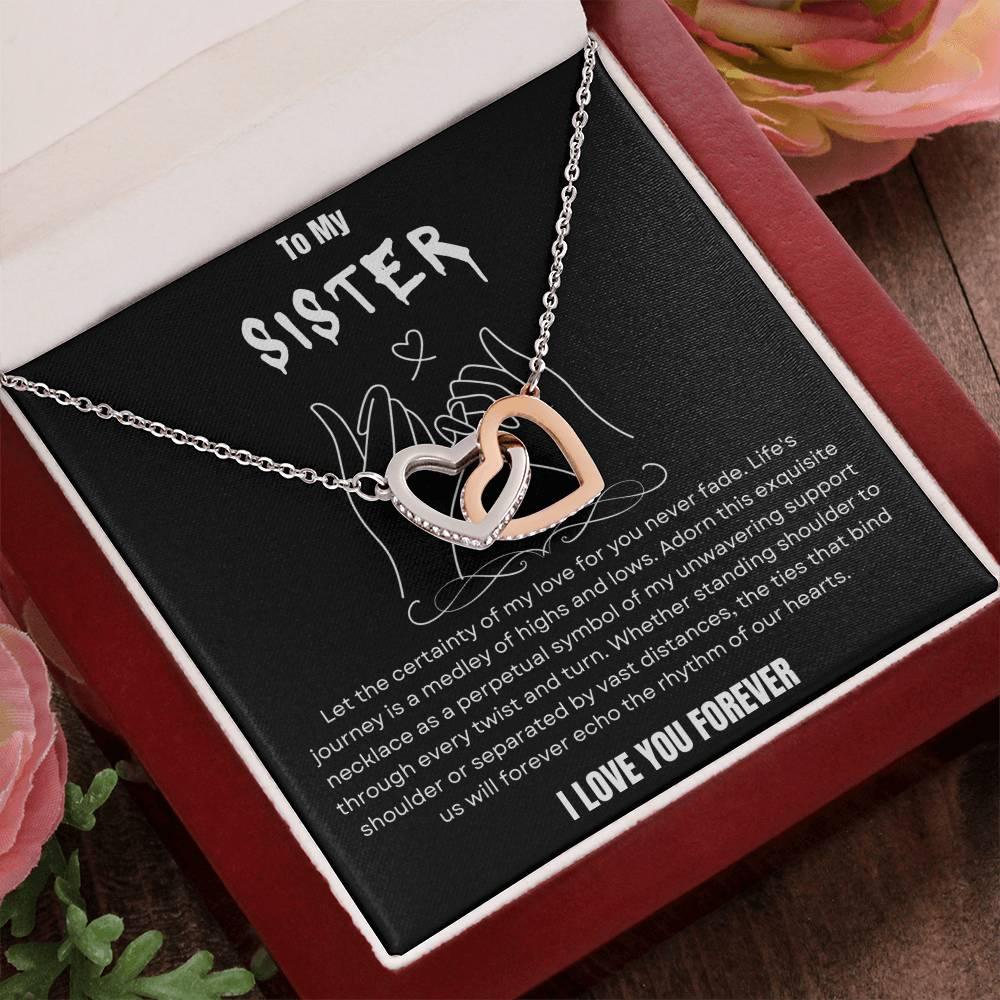 To My Sister - Interlocked Hearts Gift Set - SLDDL0025 - Sunshine Letters Co