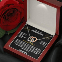 To My Beautiful Granddaughter - Interlocking Hearts Necklace Gift Set - SLDDL0013 - Sunshine Letters Co