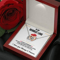 To My Dearest Love - Interlocking Hearts Necklace - Gift Set - SLDDL0061 - Sunshine Letters Co
