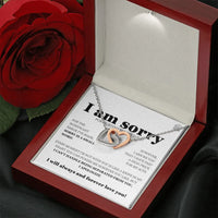 I am sorry - Interlocking Hearts Necklace - Gift Set - SLDDL0114 - Sunshine Letters Co