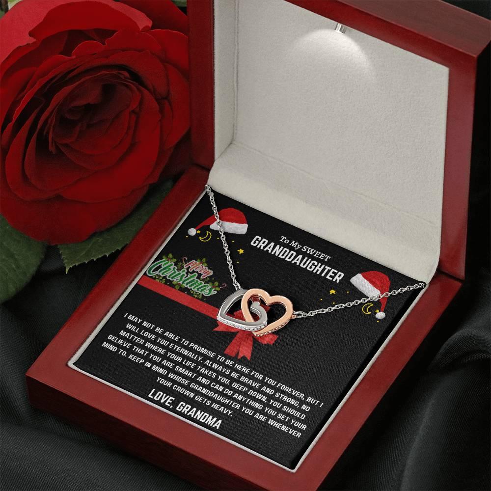 To My Sweet Granddaughter - Interlocking Hearts Necklace Gift Set - SLDDL0049 - Sunshine Letters Co