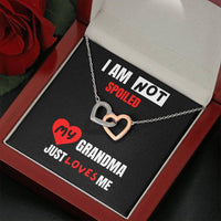 To My Granddaughter - Interlocking Hearts Necklace Gift Set - SLDDL0054 - Sunshine Letters Co