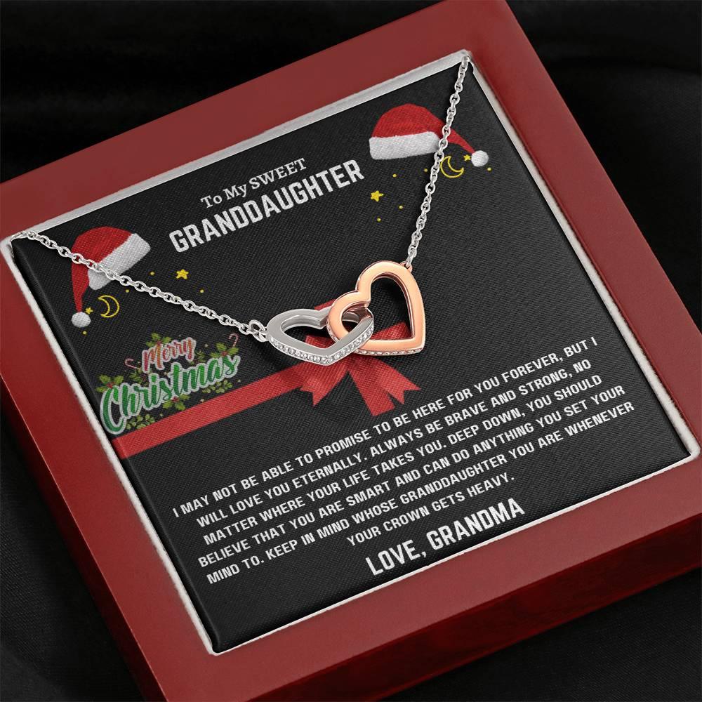 To My Sweet Granddaughter - Interlocking Hearts Necklace Gift Set - SLDDL0049 - Sunshine Letters Co