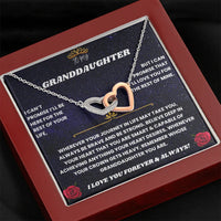 To My Granddaughter - Interlocking Hearts Necklace Gift Set - SLDDL0086 - Sunshine Letters Co