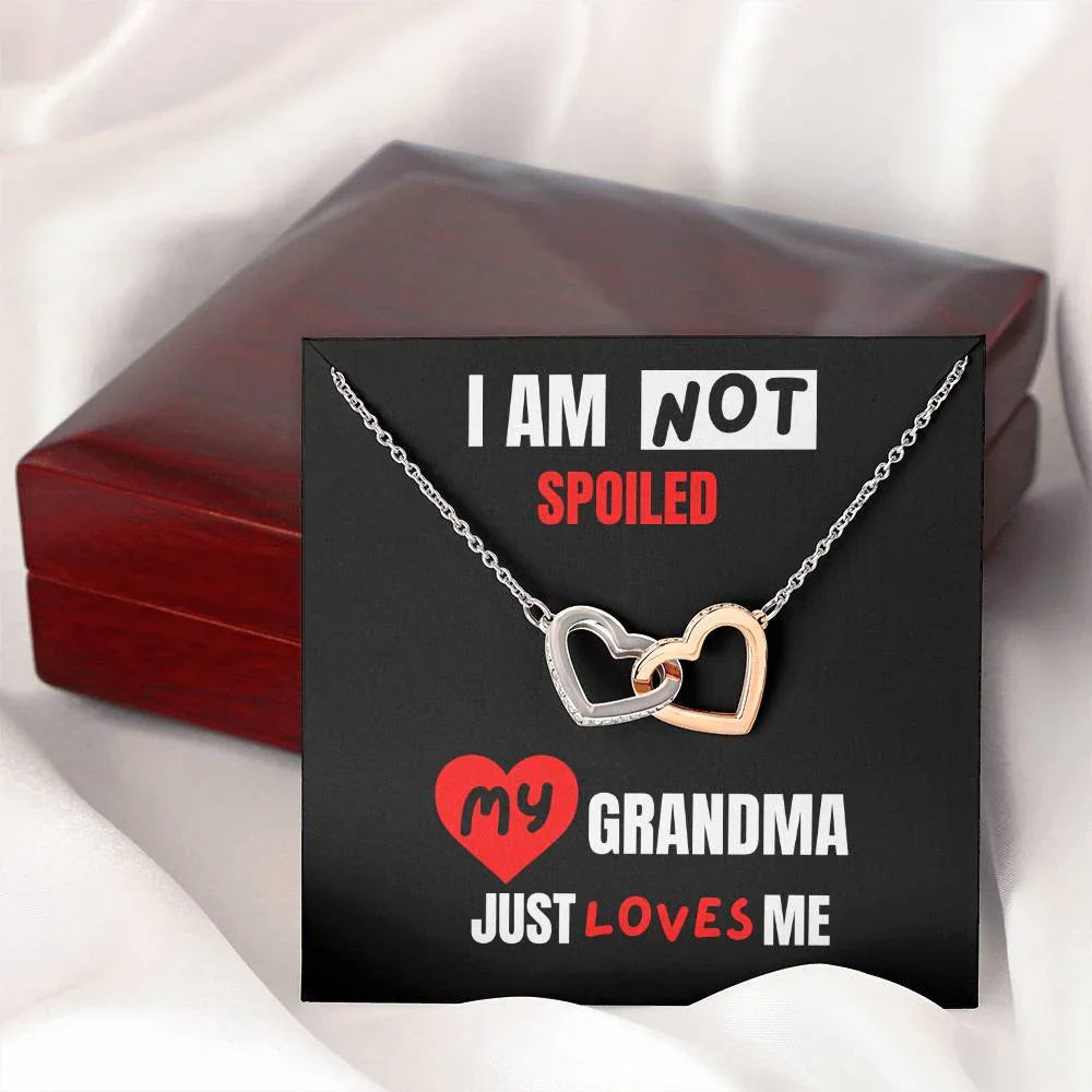 To My Granddaughter - Interlocking Hearts Necklace Gift Set - SLDDL0054 - Sunshine Letters Co