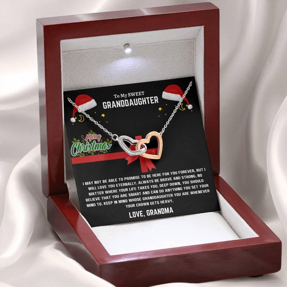 To My Sweet Granddaughter - Interlocking Hearts Necklace Gift Set - SLDDL0049 - Sunshine Letters Co