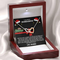 To My Sweet Granddaughter - Interlocking Hearts Necklace Gift Set - SLDDL0049 - Sunshine Letters Co