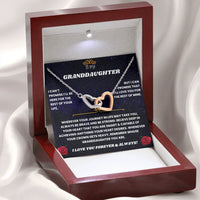 To My Granddaughter - Interlocking Hearts Necklace Gift Set - SLDDL0086 - Sunshine Letters Co