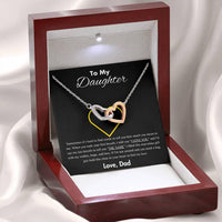 To My Daughter - Interlocking Hearts Necklace Gift Set - SLDDL0047 - Sunshine Letters Co