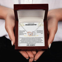 To My Beautiful Granddaughter - Interlocking Hearts Necklace Gift Set - SLDDL0011 - Sunshine Letters Co