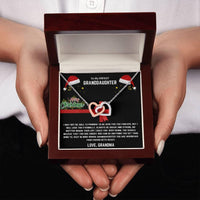 To My Sweet Granddaughter - Interlocking Hearts Necklace Gift Set - SLDDL0049 - Sunshine Letters Co