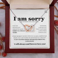 I am sorry - Interlocking Hearts Necklace - Gift Set - SLDDL0114 - Sunshine Letters Co