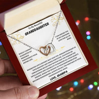 To My Beautiful Granddaughter - Interlocking Hearts Necklace Gift Set - SLDDL0011 - Sunshine Letters Co