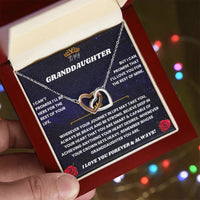 To My Granddaughter - Interlocking Hearts Necklace Gift Set - SLDDL0086 - Sunshine Letters Co