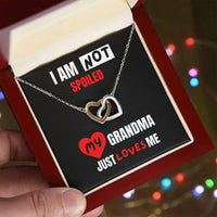 To My Granddaughter - Interlocking Hearts Necklace Gift Set - SLDDL0054 - Sunshine Letters Co