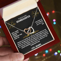 To My Beautiful Granddaughter - Interlocking Hearts Necklace Gift Set - SLDDL0013 - Sunshine Letters Co