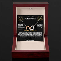 To My Beautiful Granddaughter - Interlocking Hearts Necklace Gift Set - SLDDL0013 - Sunshine Letters Co