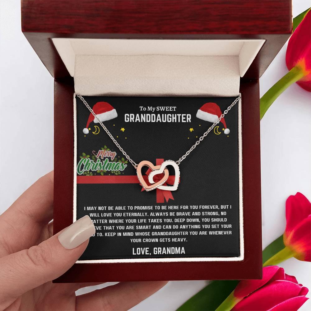 To My Sweet Granddaughter - Interlocking Hearts Necklace Gift Set - SLDDL0049 - Sunshine Letters Co