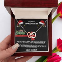 To My Sweet Granddaughter - Interlocking Hearts Necklace Gift Set - SLDDL0049 - Sunshine Letters Co
