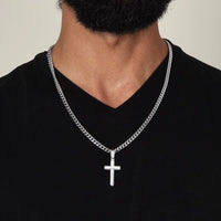 To My Brother-in-law - Artisan Cross Necklace on Cuban Chain w/ MC- Gift Set - SLDDL0041 - Sunshine Letters Co