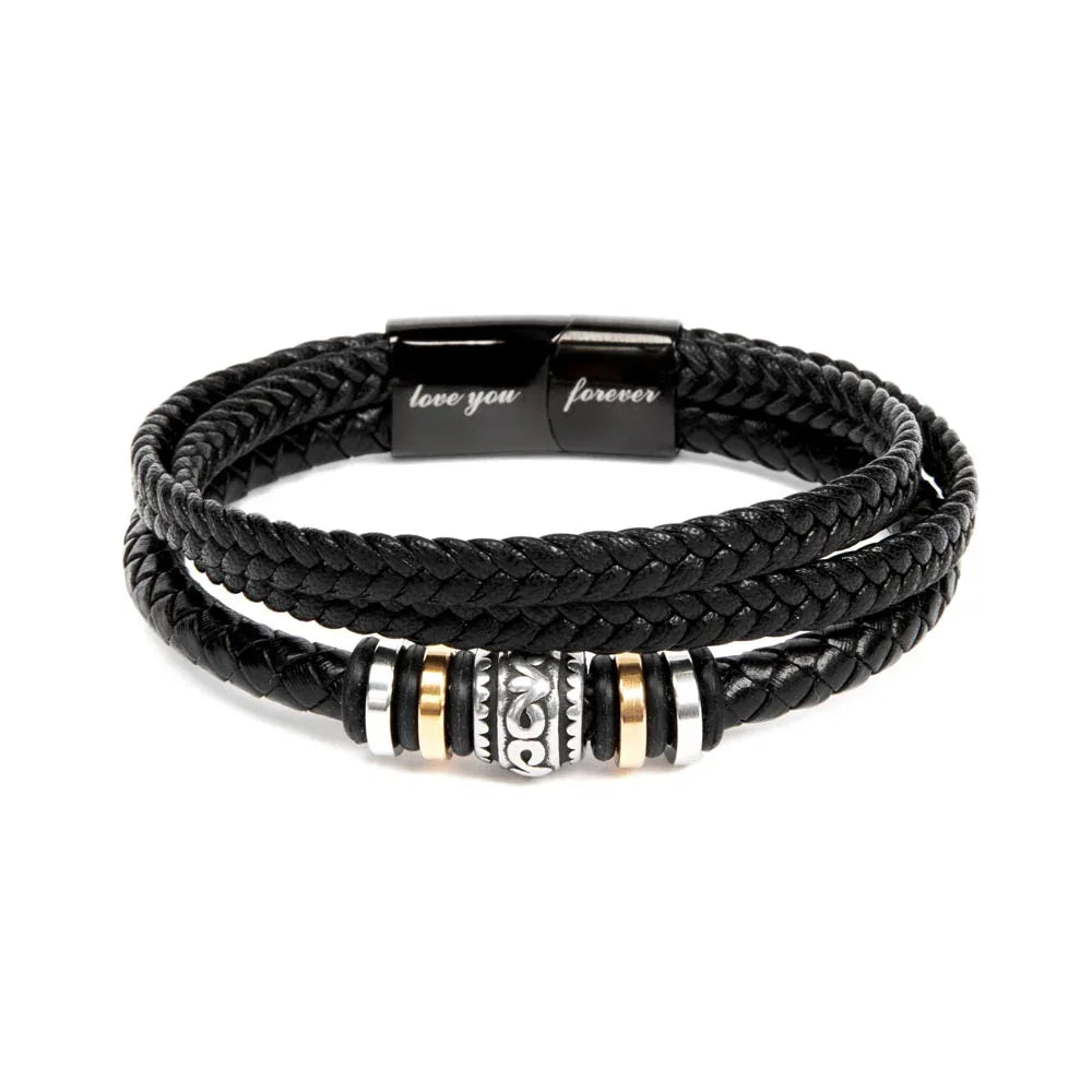 To My Husband - Love You Forever - Braided Bracelet - Gift Set - SLDDL0098 - Sunshine Letters Co