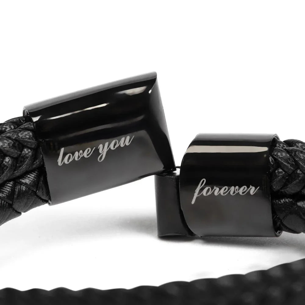 To My Husband - Love You Forever - Braided Bracelet - Gift Set - SLDDL0060 - Sunshine Letters Co