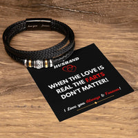 To My Husband - Love You Forever - Braided Bracelet - Gift Set - SLDDL0098 - Sunshine Letters Co