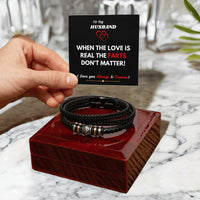 To My Husband - Love You Forever - Braided Bracelet - Gift Set - SLDDL0098 - Sunshine Letters Co